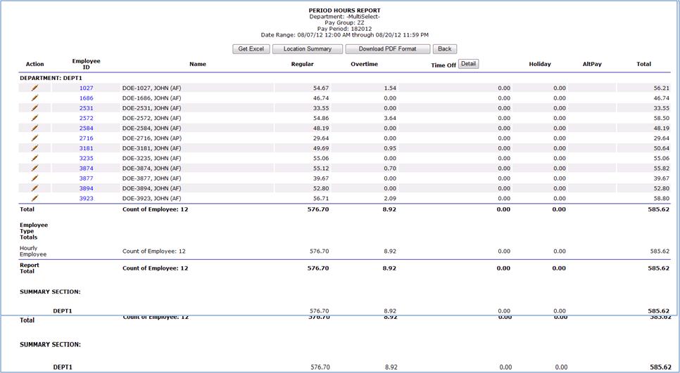 Employee Web Based Time Clock Software